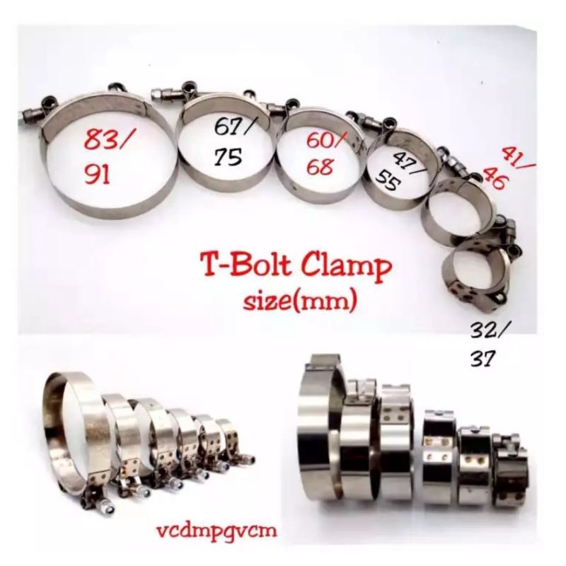 เข็มขัด รัดท่ออินเตอร์ แบบหัวนอตขันเบอร์10 tbolt กดเลือกขนาดนะค่ะ - รูปที่ 2