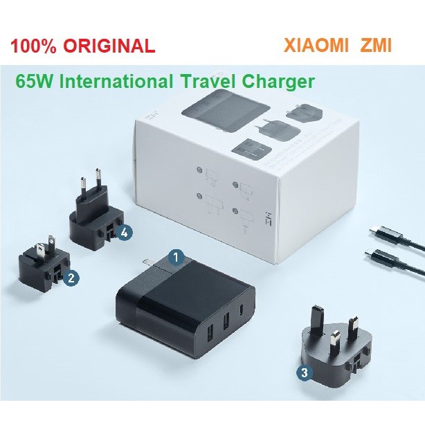 XIAOMI Zmi Triple Port 65W International Travel Charger ของแท้ 100%