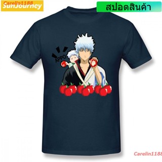 New เสื้อยืดผ้าฝ้าย 100% พิมพ์ลายการ์ตูน Gintama สําหรับผู้ชาย sale_08