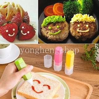 3 ชิ้น / เซต เบเกอรี่ บิสกิต ขนมปัง ภาพวาด ปากกา DIY อาหารเช้า เครื่องมือตกแต่งเค้ก แบบพกพา เด็กเบนโตะ แยม สลัด ซอส ปากกาเขียนอาหาร