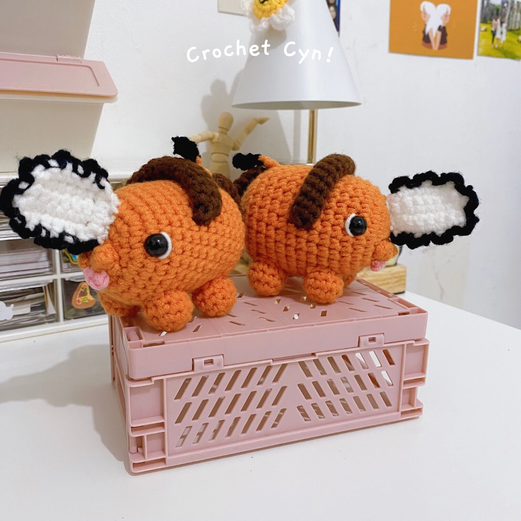 [PO] Pochita Chainsaw Man Crochet / Amigurumi / ตุ๊กตาโครเชต์ Pochita