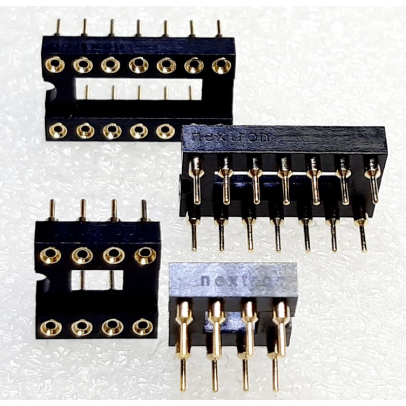 Nextron 8 Pin Socket IC ซ็อคเก็ต 8ขา 14ขา 8p 14p  8pin 14pin  8 pin 14 pin ขากลม ชุบทอง งานไต้หวัน