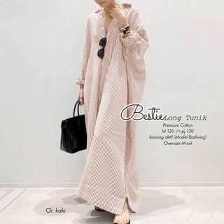 Bestie Long Tunik/Tunik Korean Style/Tunik Wanita Hijab/Tunik Kekinian/LongTunik Terbaru/Tunik Murah
