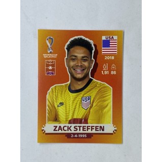 Zack Steffen สติ๊กเกอร์สะสม ฟุตบอลโลก world cup 2022 USA ของสะสมทีมฟุตบอล สหรัฐอเมริกา