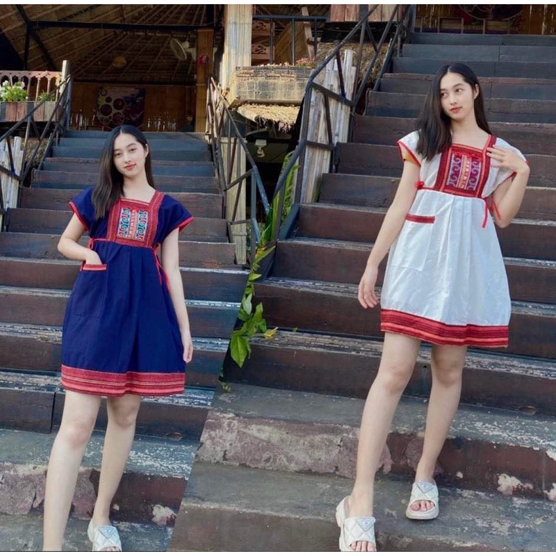 ชุดดอย เดรสเกาหลีเแต่งทอ น่ารักๆใส่เที่ยวค่าเฟ่เที่ยวเหนือ หรือจะใส่คลุมท้องได้สบายๆ /มีบริการเก็บปลายทาง