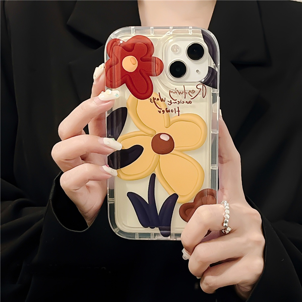 เคสนิ่มใสถุงลมนิรภัยกันกระแทกการ์ตูนน่ารัก For iPhone 16 15 14 13 12 11 Pro Max X XR XS Max SE 7 8 6 6s 14 Plus