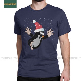 ใหม่ เสื้อยืดแขนสั้น ผ้าฝ้าย พิมพ์ลายการ์ตูน Merry Christmas Mole Krtek Little Maulwurf น่ารัก แฟชั่นสําหรับผู้ชาย