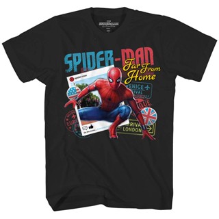 Marvel Spiderman Spider-Man Far from Home Passport Adult Men T-Shirt_03