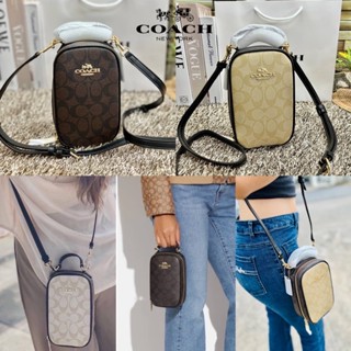 COACH EVA PHONE CROSSBODY IN SIGNATURE ((CC872))