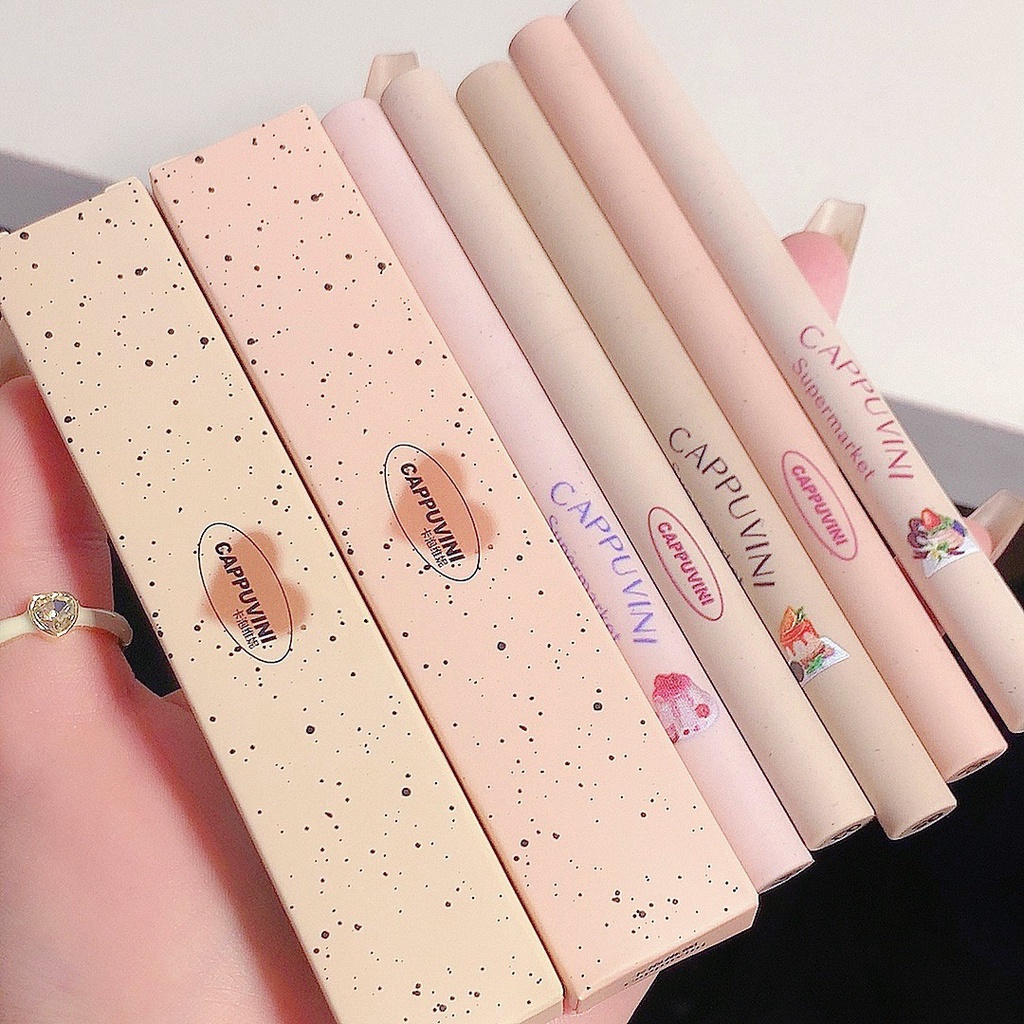 Cappuvini ดินสอเขียนขอบปาก ลิปสติก ลิปไลเนอร์ สีนู้ด กันน้ํา ติดทนนาน - รูปที่ 5