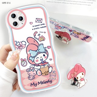 OPPO F11 F9 F7 F5 F1S Youth Pro เคสออปโป้ สำหรับ Case Fashion Soft Wavy เคส เคสโทรศัพท์ เคสมือถือ Full Cover Soft Clear Phone Case Shockproof Cases【With Free Holder】