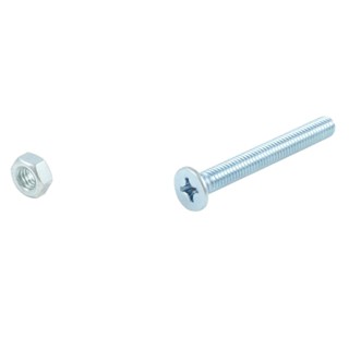 MACHINE สกรูเกลียวมิลน็อต FITT 6X50 มม. 10 ตัวMACHINE SCREW WITH NUT JF FITT 6X50MM 10EA