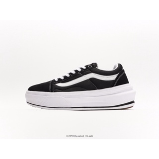 Vans Old Skool Overt Comfycush รองเท้าผ้าใบลําลอง สไตล์คลาสสิก สําหรับผู้ชาย ผู้หญิง มีสีดํา สีขาว