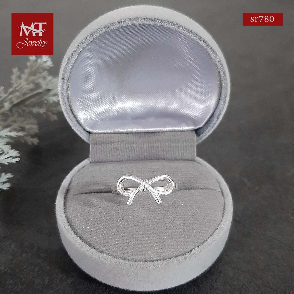 MT แหวนเงินแท้ รูปโบว์ ไซส์ 49 51 54 57 Sterling Silver Ring (sr780) MT Jewelry มณีธารา - รูปที่ 2