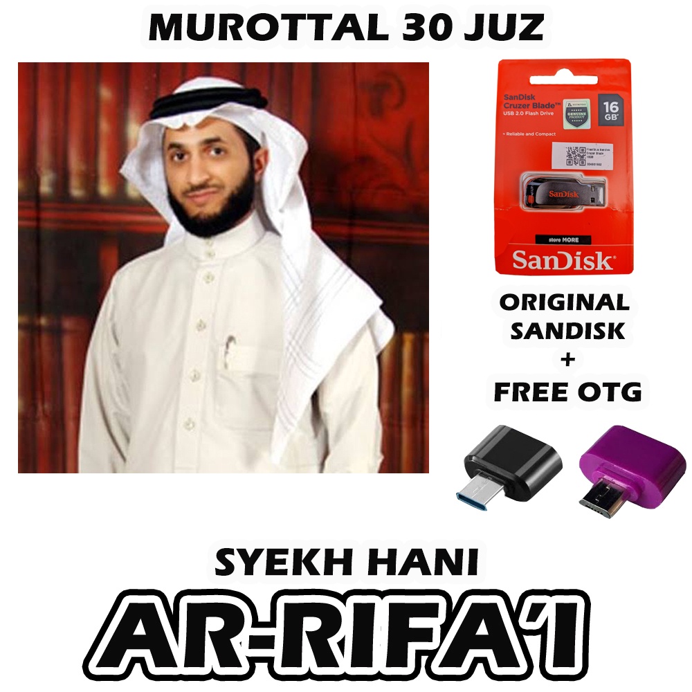 USB FLASHDISK AUDIO MP3 MUROTAL QURAN MUROTTAL AL-QURAN 30 JUZ COMPLETE READING OF SYEKH HANI AR RIF