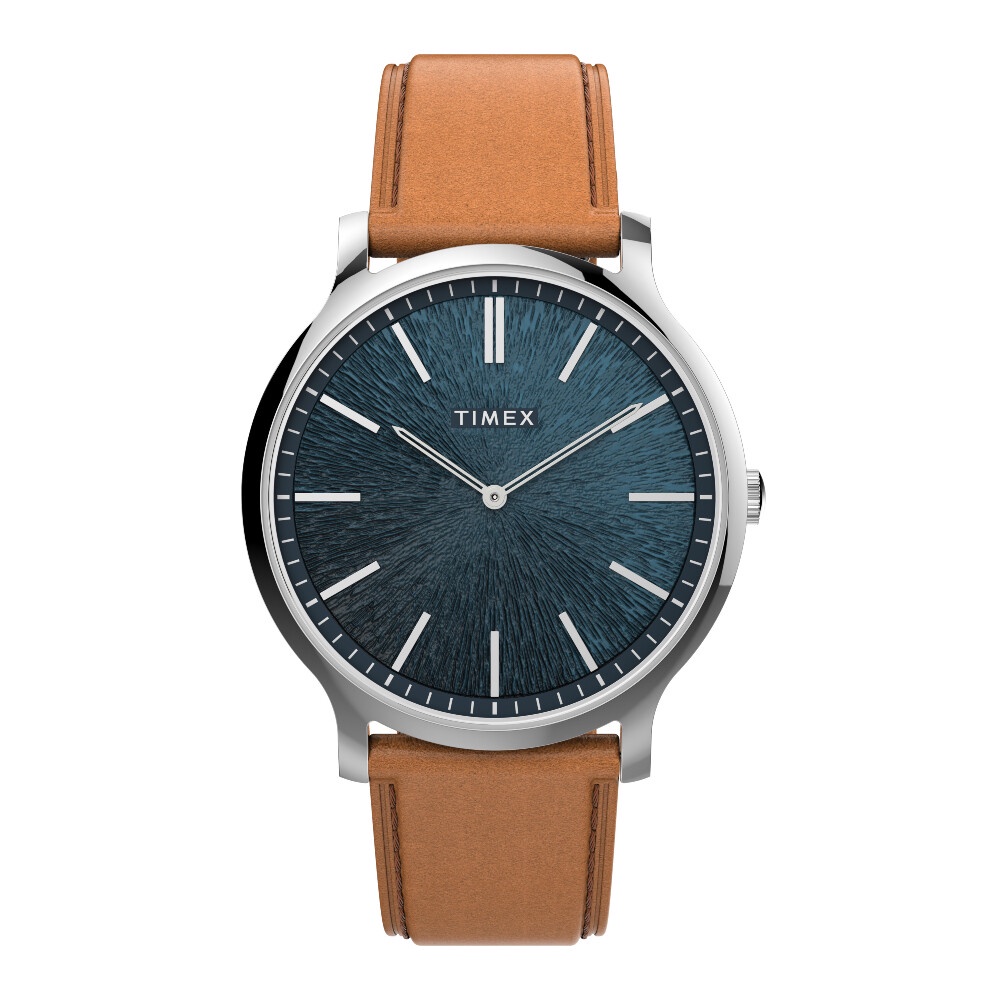 Timex TW2V43400 TREND GALLERY นาฬิกาข้อมือผู้ชาย สายหนัง สีน้ำตาล หน้าปัด 40 มม.
