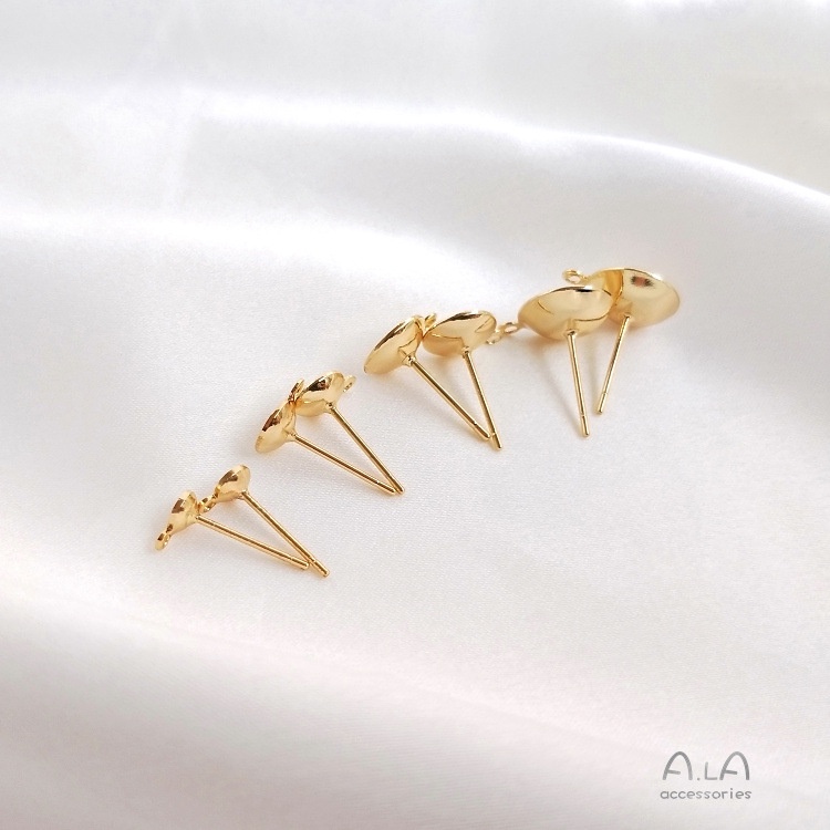 ❤️เครื่องประดับ DIY❤️ต่างหูสตั๊ด ชุบทอง 14k ประดับไข่มุกคริสตัล เครื่องประดับ DIY[ตุ้มหู/ที่เกี่ยวหู/ต่างหูหนีบ]