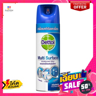 Dettol(เดทตอล)​ เดทตอล ดิสอินเฟคแทนท์ สเปรย์ฆ่าเชื้อโรคสำหรับพื้นผิว กลิ่นคริสป์บรีซ 450 มล. Dettol Disinfectant surface