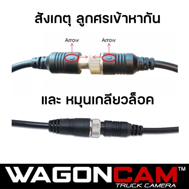WAGONCAM สายสัญญาณ 4 Pin กล้องติดรถบรรทุก สายกล้องถอยหลัง Aviation Cable thumbnail 5