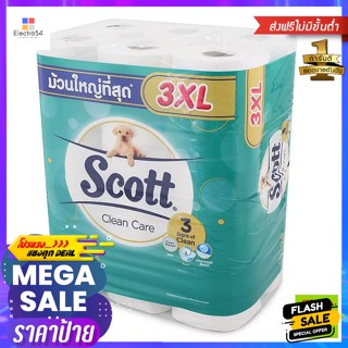 สก๊อตต์ กระดาษชำระ คลีนแคร์ ขนาด 3XL แพ็ค 24 ม้วน Scott Toilet Paper Clean Care Siz