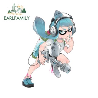 Earlfamily สติกเกอร์ไวนิล ลายการ์ตูน Splatoon กันน้ํา สําหรับติดตกแต่งกระจกรถยนต์ 13 ซม. x 9.1 ซม.