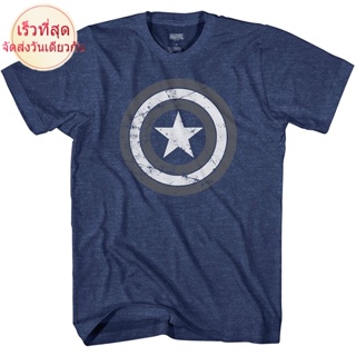 เสื้อยืดผู้ชายแฟชั่น Marvel Captain America Stealth Shield Logo Mens T-Shirt men เสื้อ ยืด ผู้ชาย คอกลม โอเวอDIY เส_11