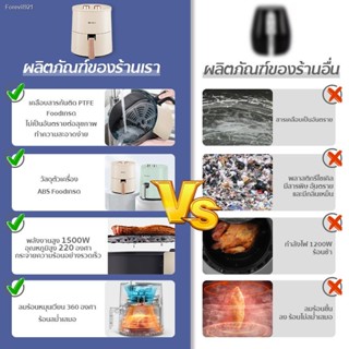 พร้อมสต็อก Simplus หม้อทอดไร้น้ำมัน หม้อทอดไร้น้ำมันความจุขนาดใหญ่ 4.5ลิตร  ไร้น้ำมัน อเนกประสงค์ Airfryer ตะแกรงรองหม้อ