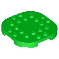 ชิ้นส่วนเลโก้ Lego Part Plate, Modified 6 x 6 with Rounded Corners and 4 Feet (66789) ราคา/ชิ้น