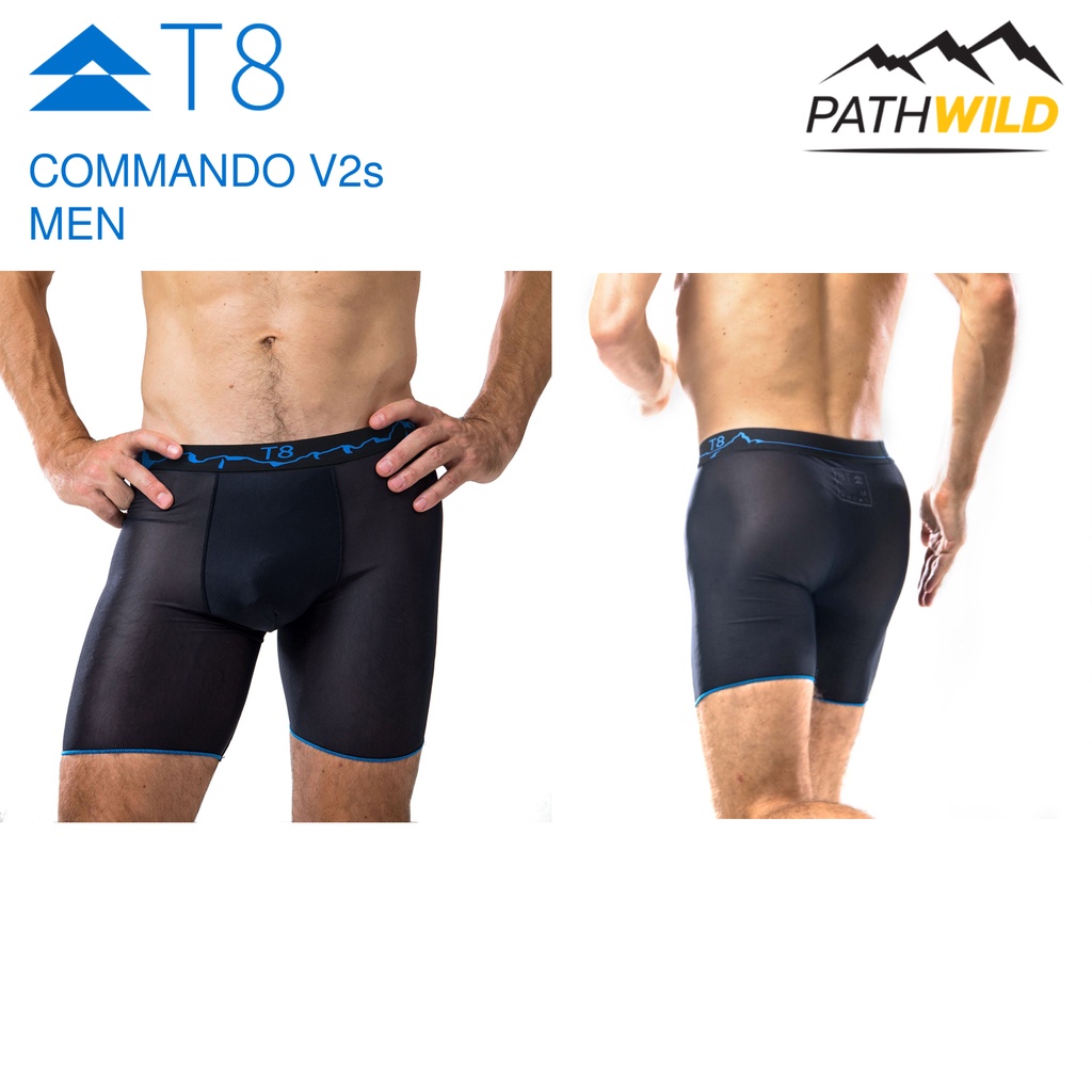 กางเกงชั้นในผู้ชาย T8 COMMANDO V2S – MEN (BLACK) สำหรับการออกกำลังกาย เย็นสบาย ลดการเสียดสี