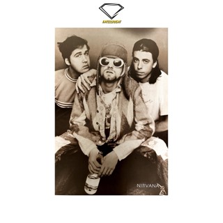 💎Intelligent | โปสเตอร์ nirvana | ขนาด 20.75x30.75 นิ้ว | x 1 แผ่น kurt cobain poster โปสเตอร์วงดนตรี