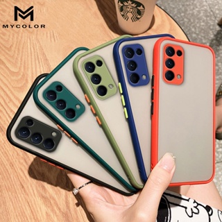 ตรงรุ่นขอบสีผิวด้าน เคสกันกระแทก ขอบนิ่ม OPPO Reno 8T 8Z 7Z 6Z 7 6 5 Pro Plus Pro+ A95 A16s A16 A74 4G 5G 2023