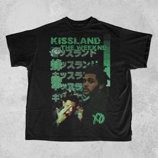 ใหม่ เสื้อยืดลําลอง แขนสั้น พิมพ์ลาย The Weeknd Kissland Rapper แฟชั่นสําหรับผู้ชาย