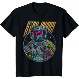 Star Wars Boba Fett Neon Blaster Vintage Graphic T-Shirt T-Shirt_04