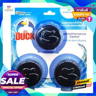 DUCK ก้อนทำความสะอาดโถสุขภัณฑ์ DUCK รุ่น PACK3 ขนาด 40 กรัม (แพ็ค 3 ก้อน) สีฟ้า