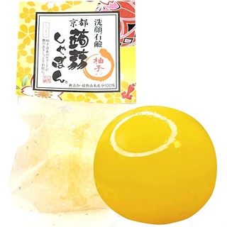 Kyoto Konnyaku Shabon Yuzu (80g) สบู่ล้างหน้า สบู่ผสมเซราไมด์ (ปราศจากสารเติมแต่ง/ให้ความชุ่มชื้น/ให้ความชุ่มชื้น) สำหรับผิวแห้งและผิวบอบบาง Detergent/Rare/Cute/Dry skin/Moisturizing/Sensitive skin/Made in Japan/Skin quality improvement