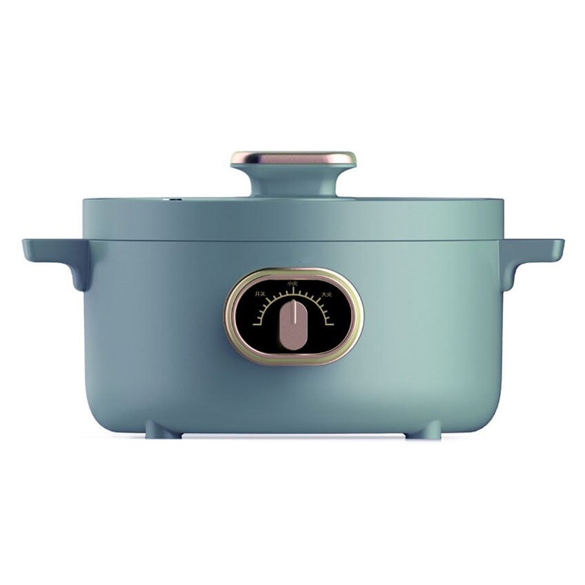 OTAUTAU กระทะหม้อไฟไฟฟ้า 3L 1000W - YD-017 - สีเขียว