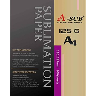 A-Sub 125g กระดาษทรานเฟอร์ ซับลิเมชั่น Sublimation Transfer Paper