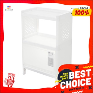 2 ชั้นวางของ 2 ชั้น 1 ลิ้นชัก STACKO MONO 48x30x76 ซม. สีขาว2 TIER 1 DRAWER PLASTIC SHELVES STACKO MONO 48X30X76CM WHITE