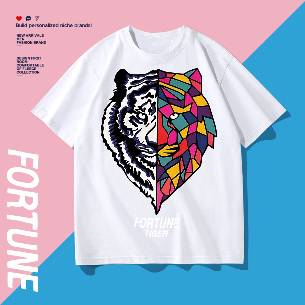 D361   (พร้อมส่ง）เสื้อยืดแขนสั้ง สำหรับชายและหญิง.ลายแฟชั่งนานาชาติ ใส่เทียวออกกำลังกายได้