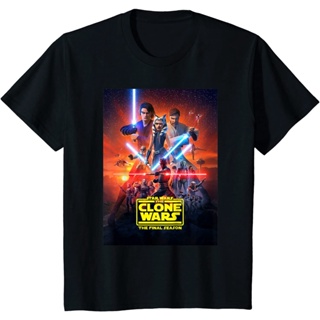 Star Wars The Clone Wars The Final Season Poster T-Shirt Fashionable round collar is comfortable_04