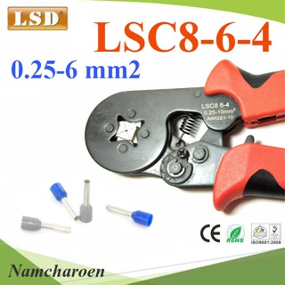 ..คีมย้ำหางปลา คอร์ทเอ็นด์ LSC8-6-4 สี่เหลี่ยม ขนาด 0.25-6 Sq.mm. AWG 24-10 รุ่น LSD-LSC8-6-4 NC