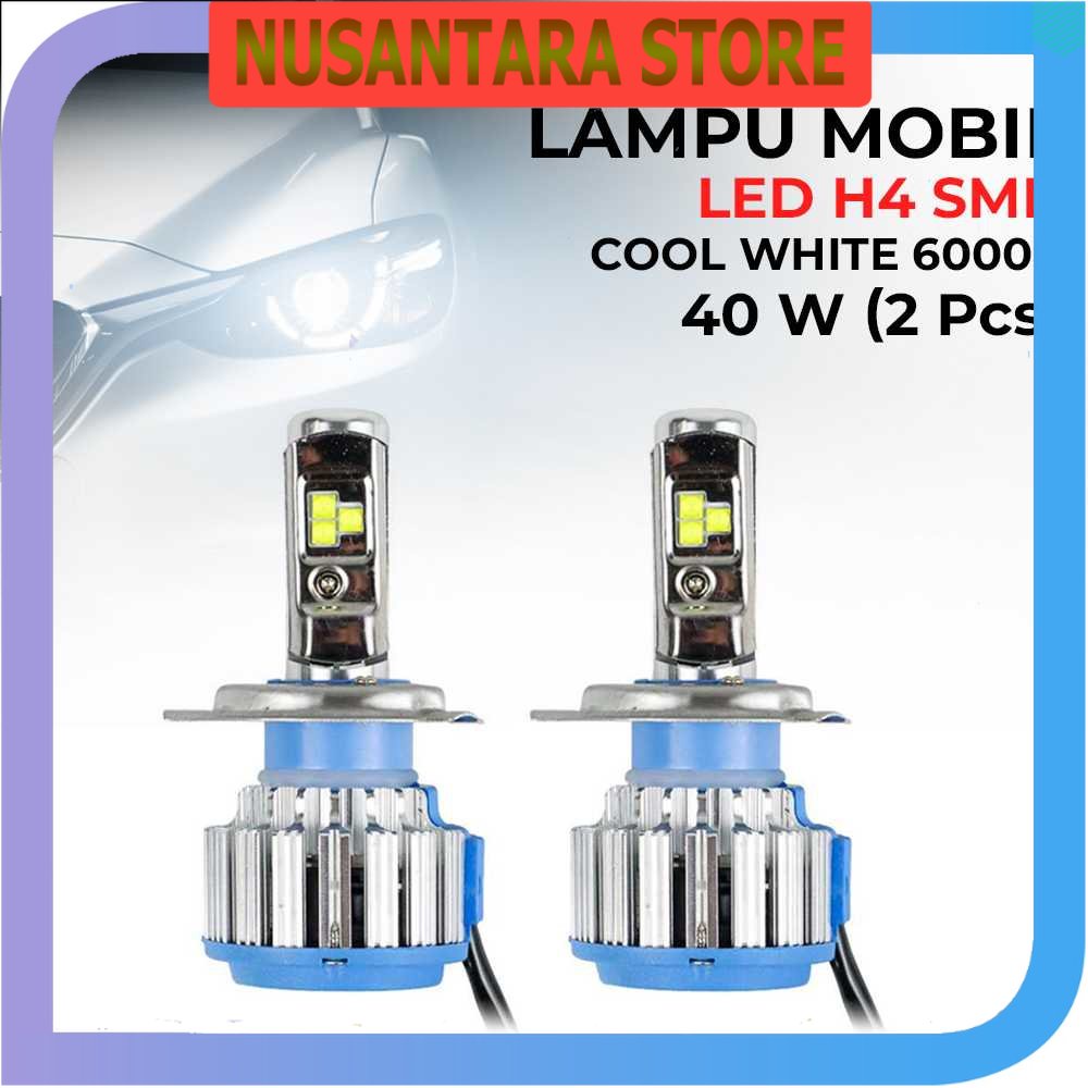 NUSANTA STORE - TURBO ไฟหน้ารถ LED H4 SMD 2 ชิ้น - T1