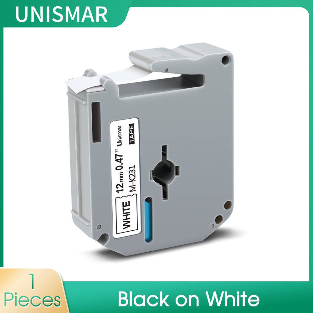 เทปฉลาก MK231 1PK สําหรับเครื่องพิมพ์ฉลาก Brother M Series M-K231 MK231 M231 12 มม.*8 ม. P-Touch PT8