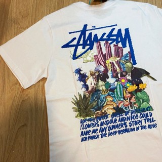 STUSSY PSYCHEDELIC TEE Loose Short-Sleeved Street Wear Classic Patrol Stu Western Women Printed Bottoming Shirt Jap_01