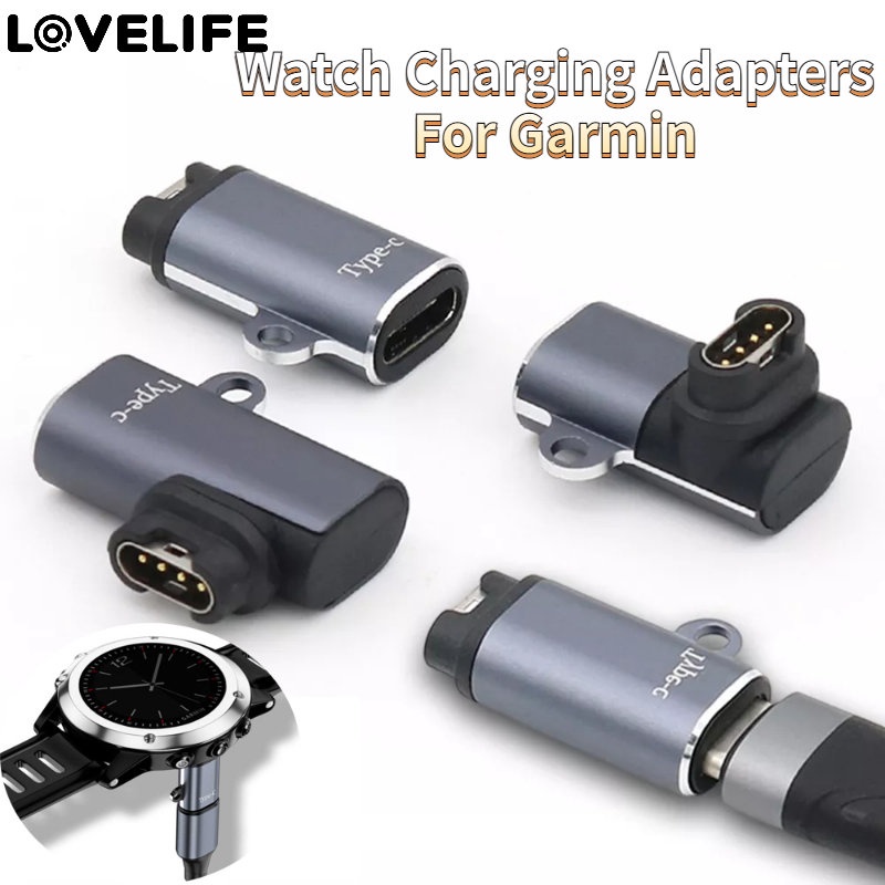Elbow อะแดปเตอร์ชาร์จนาฬิกาข้อมือ Type-C แบบพกพา สําหรับ Garmin Watches