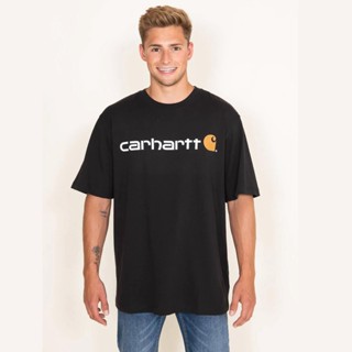 Carhartt เสื้อยืดแขนสั้น ทรงหลวม พิมพ์ลายโลโก้โมโนแกรม สไตล์คลาสสิก สําหรับผู้ชาย และผู้หญิง