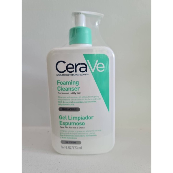 Cerave Foaming Cleanser 88/236/473ml เซราวีทำความสะอาดผิวหน้า เซราวี โฟมมิ่ง