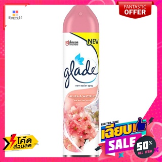 Glade(เกลด) เกลด สเปรย์ปรับอากาศ กลิ่นซากุระ แอนด์ วอเตอร์ลิลลี่ 320 มล. Glade Air Freshener Spray Sakura and Water Lily