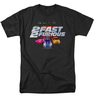 เสื้อยืดพิมพ์ลายโลโก้ Fast And The Furious แฟชั่นผู้ชายสีดํา_07