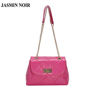 Jasmin NOIR กระเป๋าสะพายข้าง ลายสก๊อต แต่งสายโซ่ สําหรับผู้หญิง